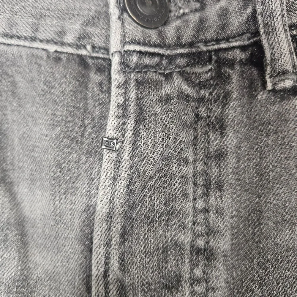 AllSaints Switch Fit Jorts Sz 28 Men's Aged Black Denim Jean Shorts